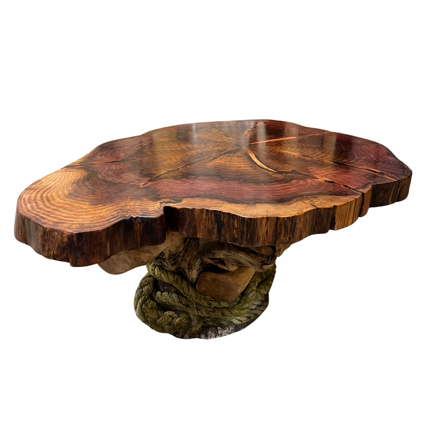 Chestnut Dining room Table With Custom Chain Base