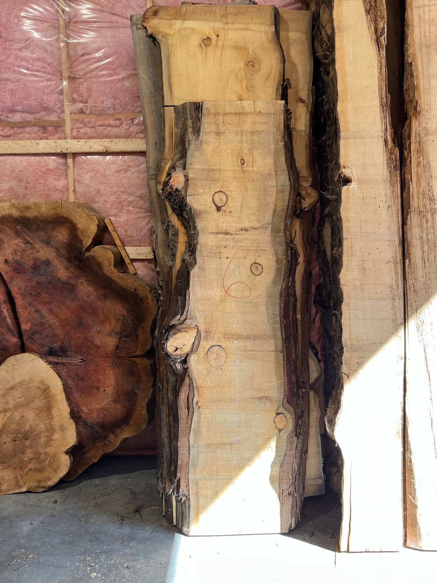 Yellow Cedar Slabs - 120" Flitch - slab 6, 96x24x3.25 inches