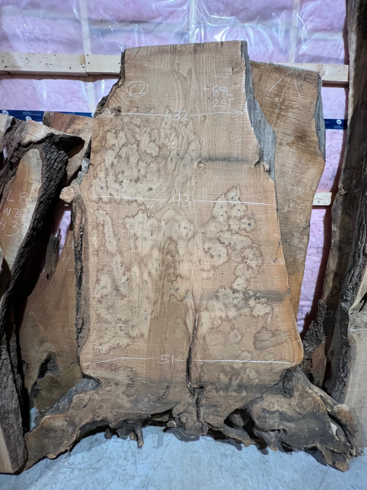 Figured Chestnut Root Slabs