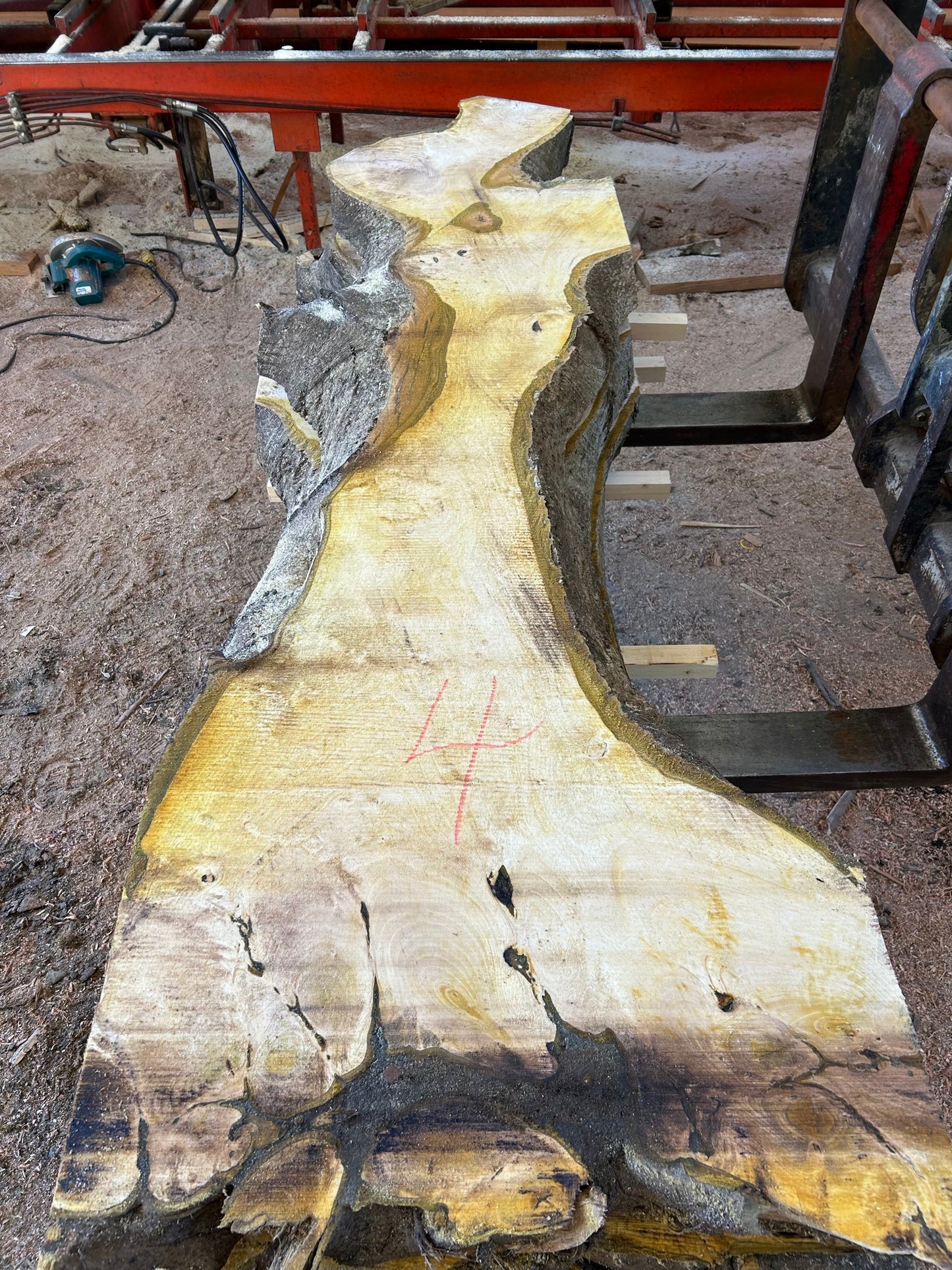 English Walnut Slabs - slab 4, 86x16x3 inches