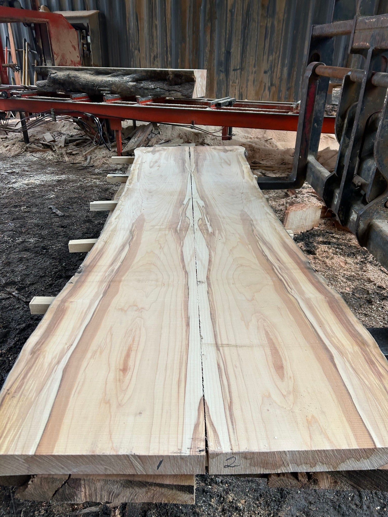 Book Matched Maple Slabs - slab 1, 86x33x2.25 inches