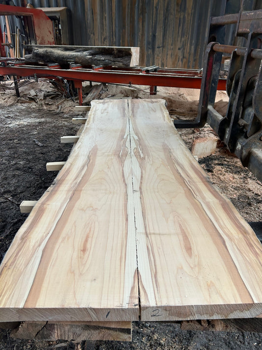 Book Matched Maple Slabs - slab 1, 86x33x2.25 inches