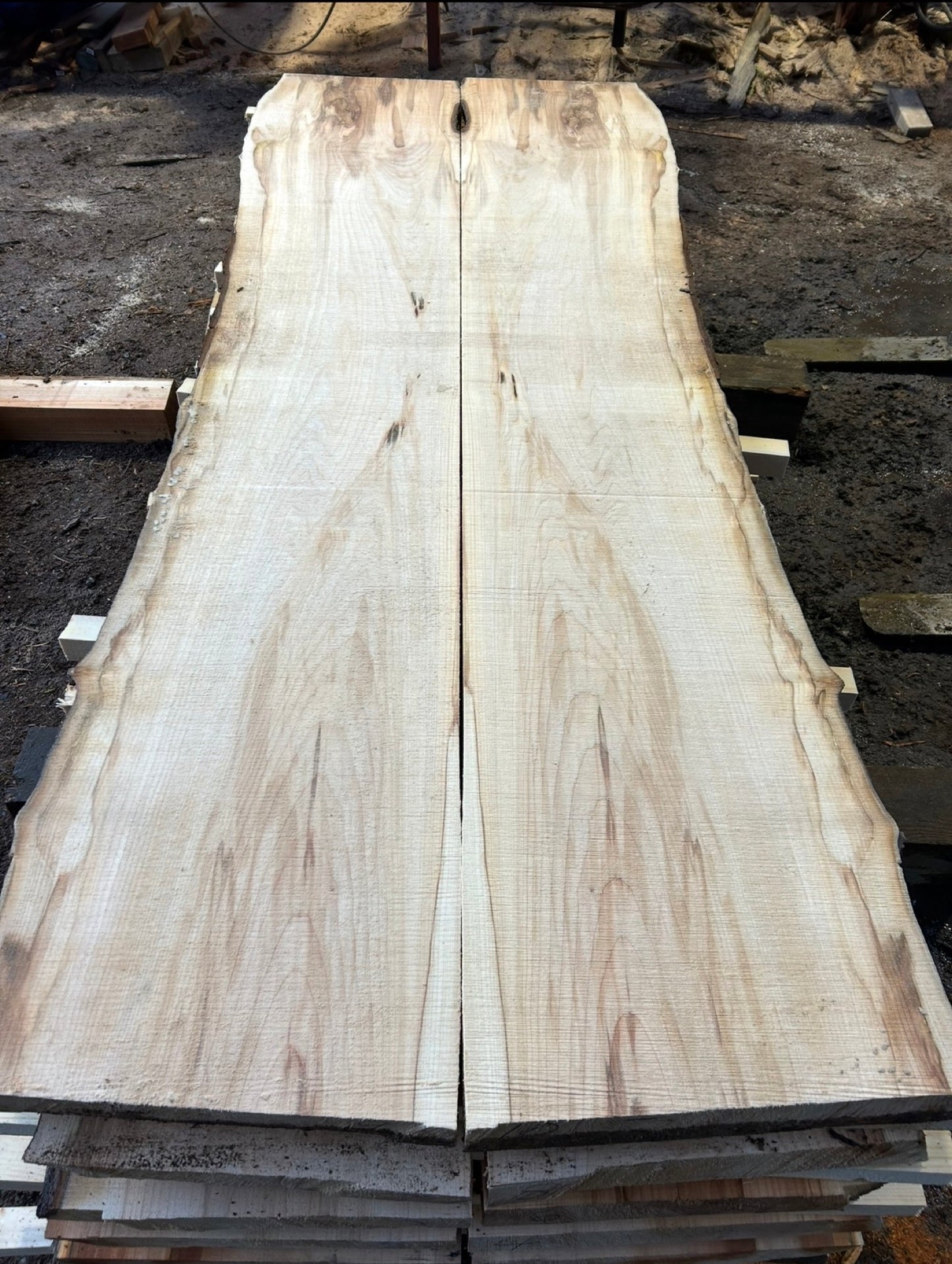 Book Matched Maple Slabs - slab 5, 86x31x2.25 inches