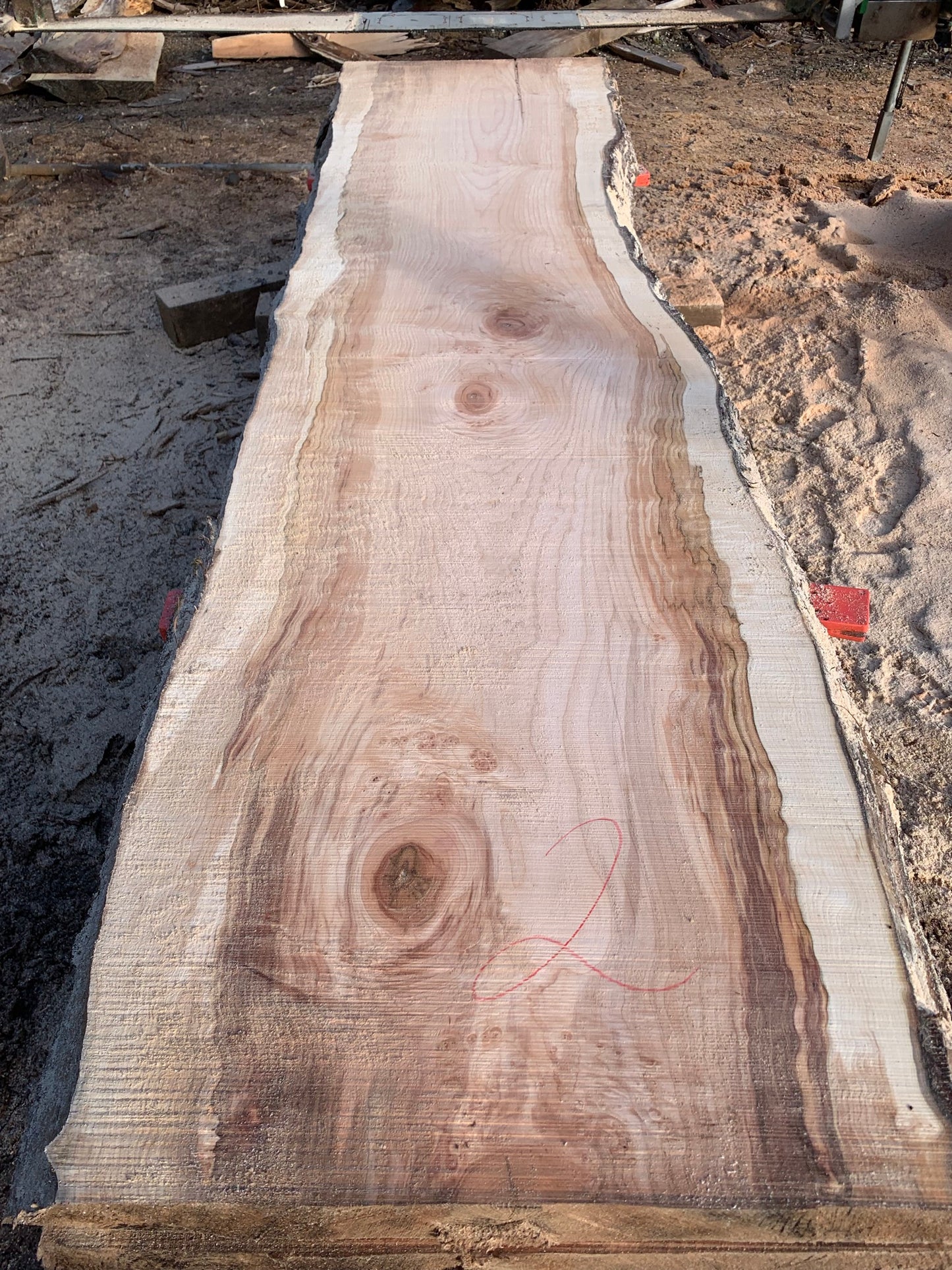 Quilted Chocolate Maple Slabs - slab 2, 119x27x3.5 inches