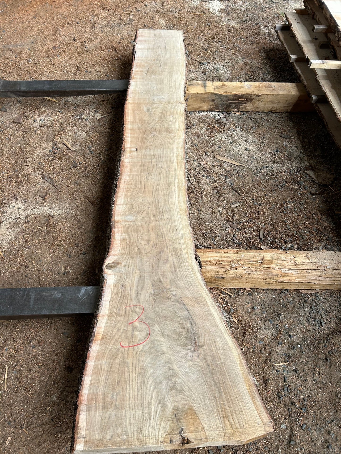 White Oak Slabs - 112" Flitch - slab 3, 112x15x2.5 inches