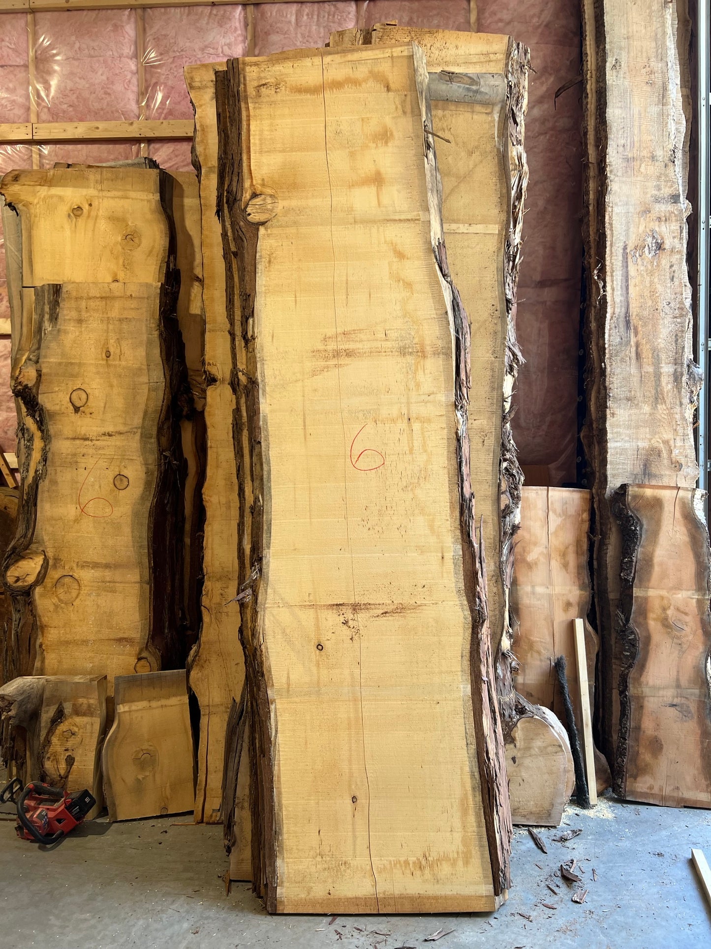 Yellow Cedar Slabs - 124" Flitch - slab 6, 124x27x3.5 inches