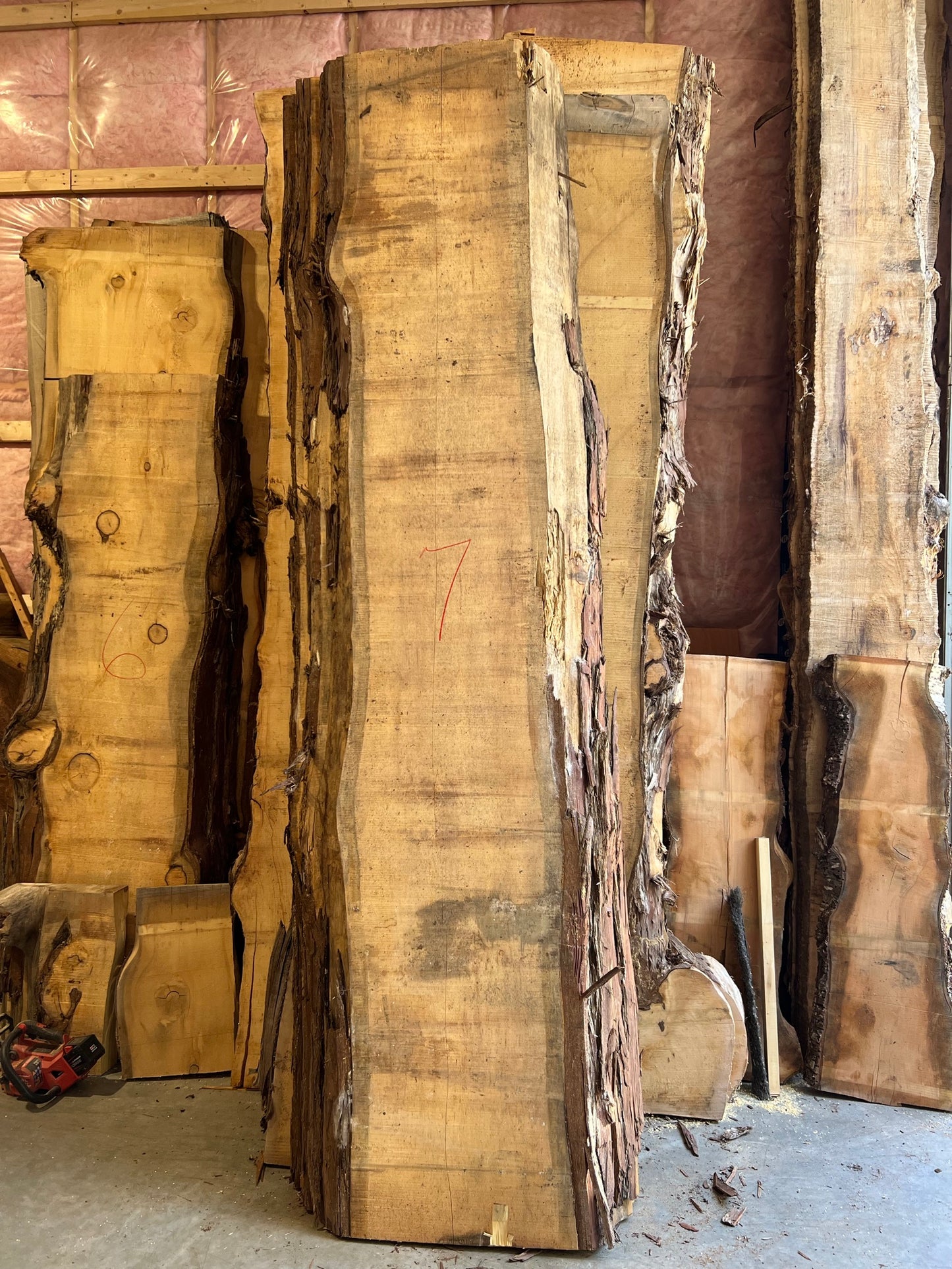 Yellow Cedar Slabs - 124" Flitch - slab 7, 124x21x3.5 inches