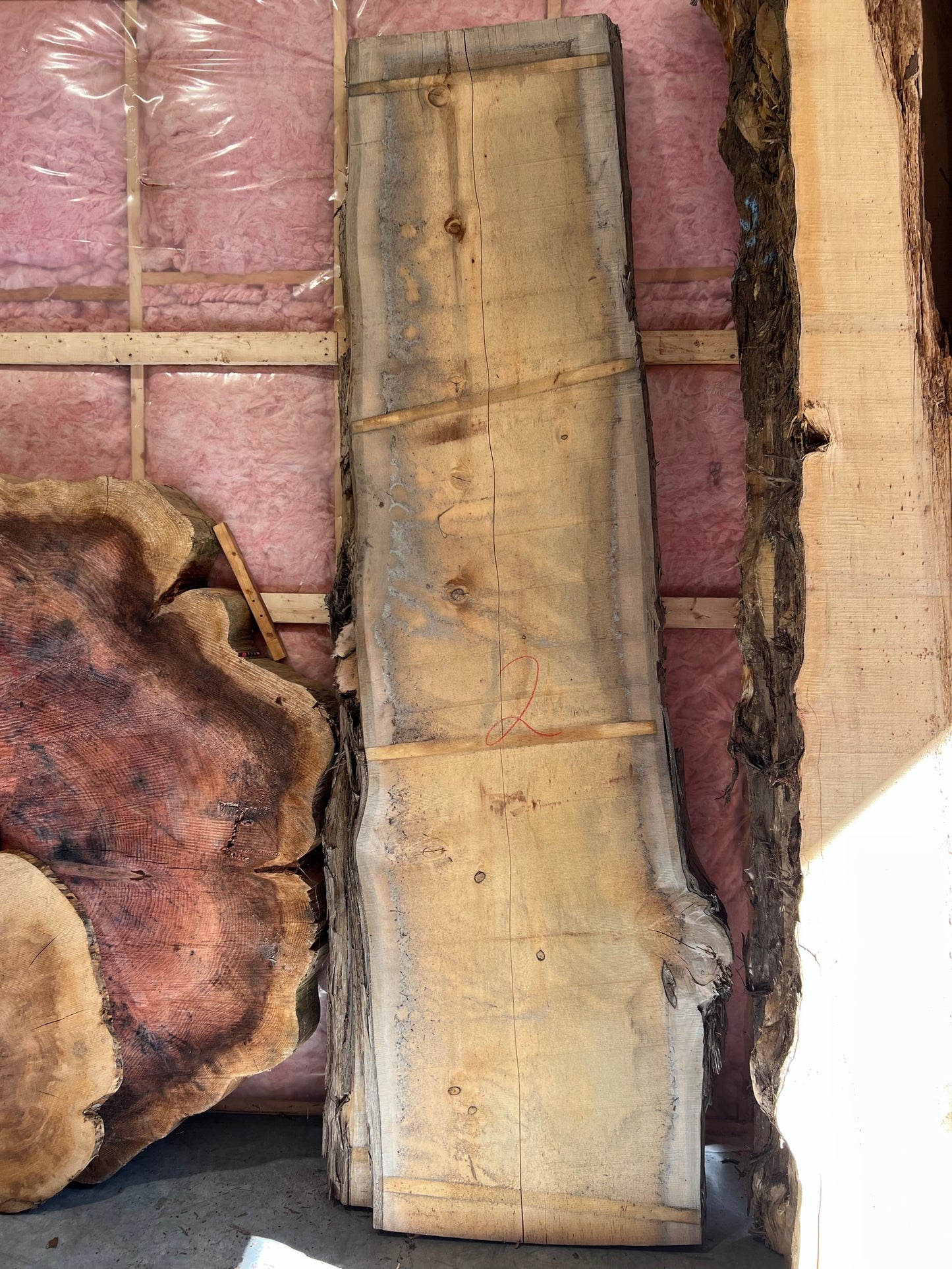 Yellow Cedar Slabs - 120" Flitch - slab 2, 120x27x3.25 inches