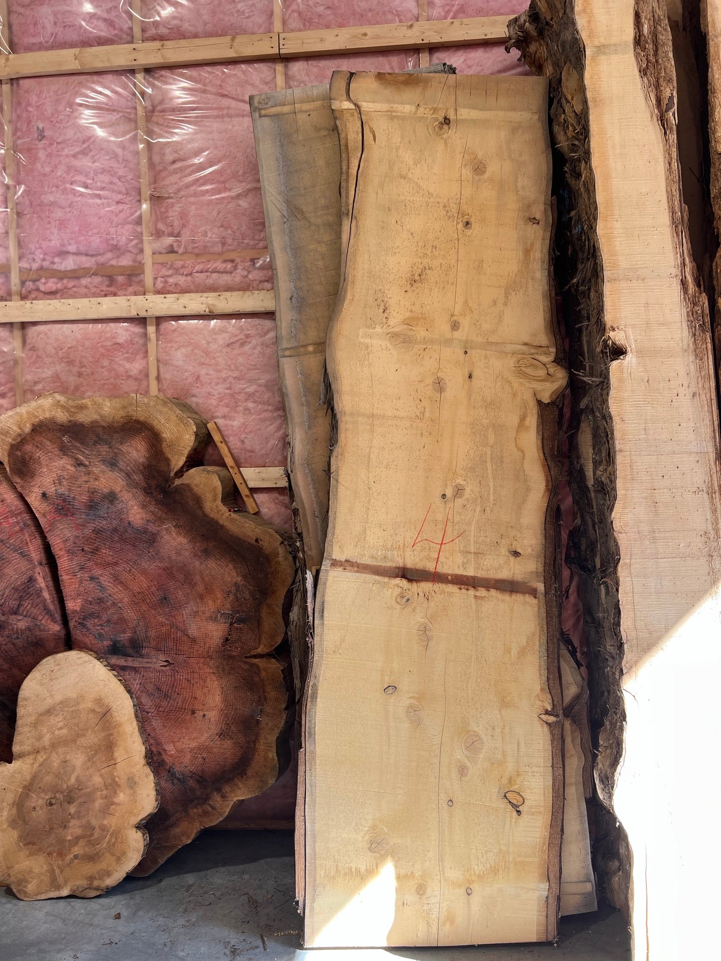 Yellow Cedar Slabs - 120" Flitch - slab 4, 120x31x3.25 inches