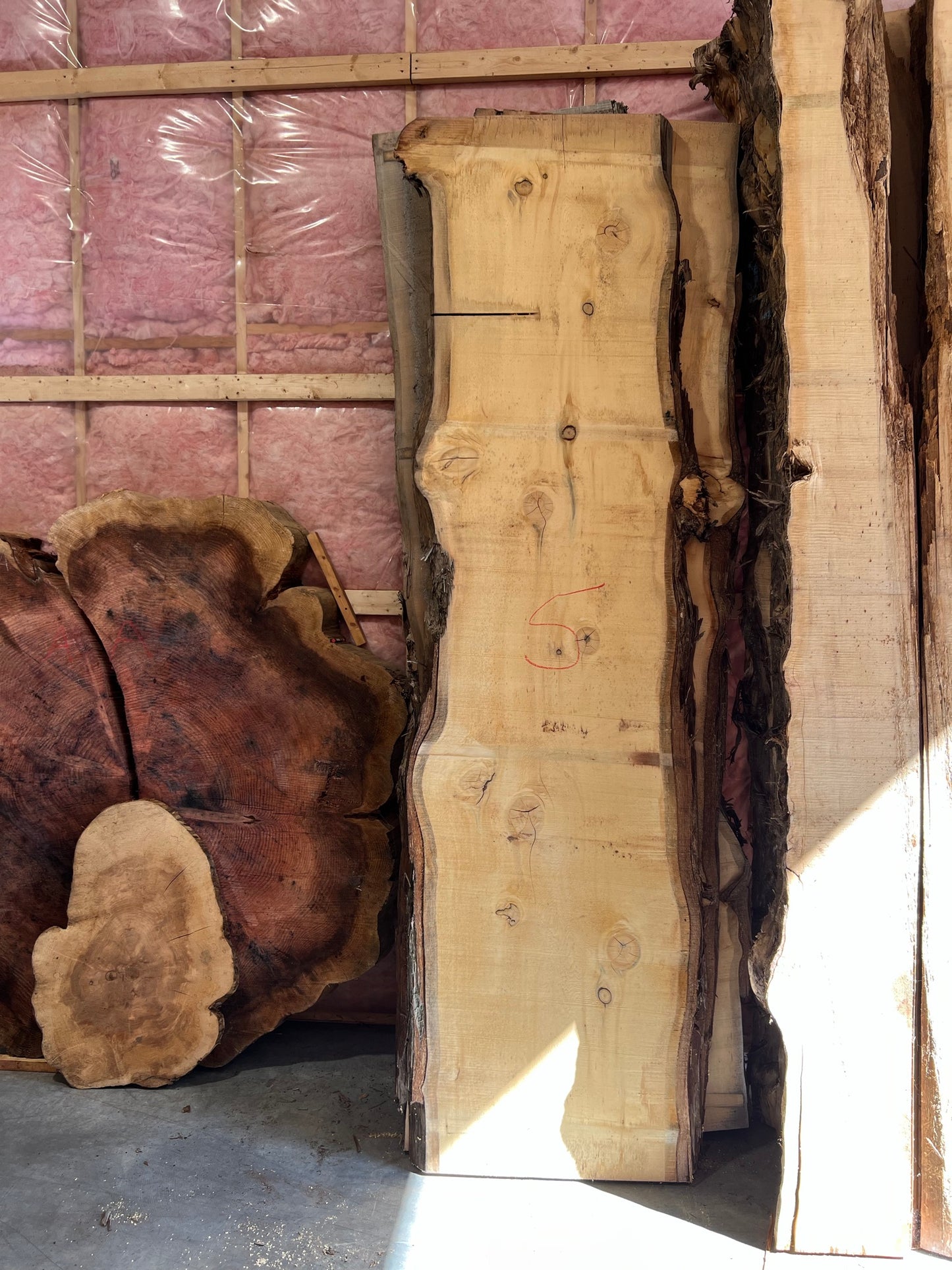 Yellow Cedar Slabs - 120" Flitch - slab 5, 120x26x3.25 inches