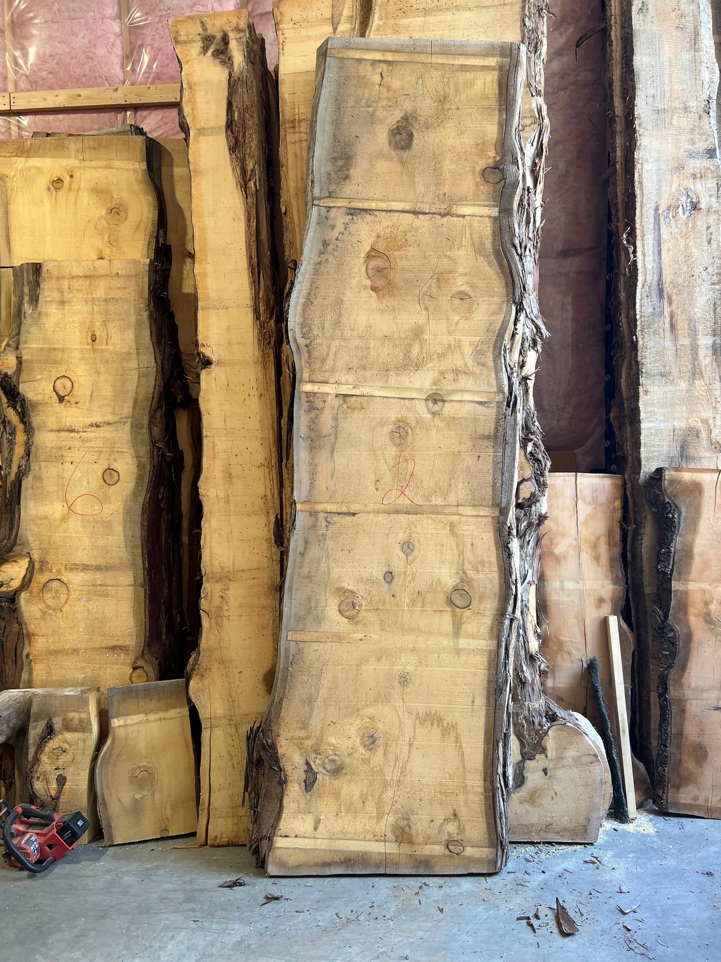 Yellow Cedar Slabs - 124" Flitch - slab 2, 124x30x3.5 inches